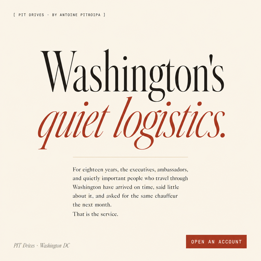 Concept B2 — Brand positioning — Washington's quiet logistics